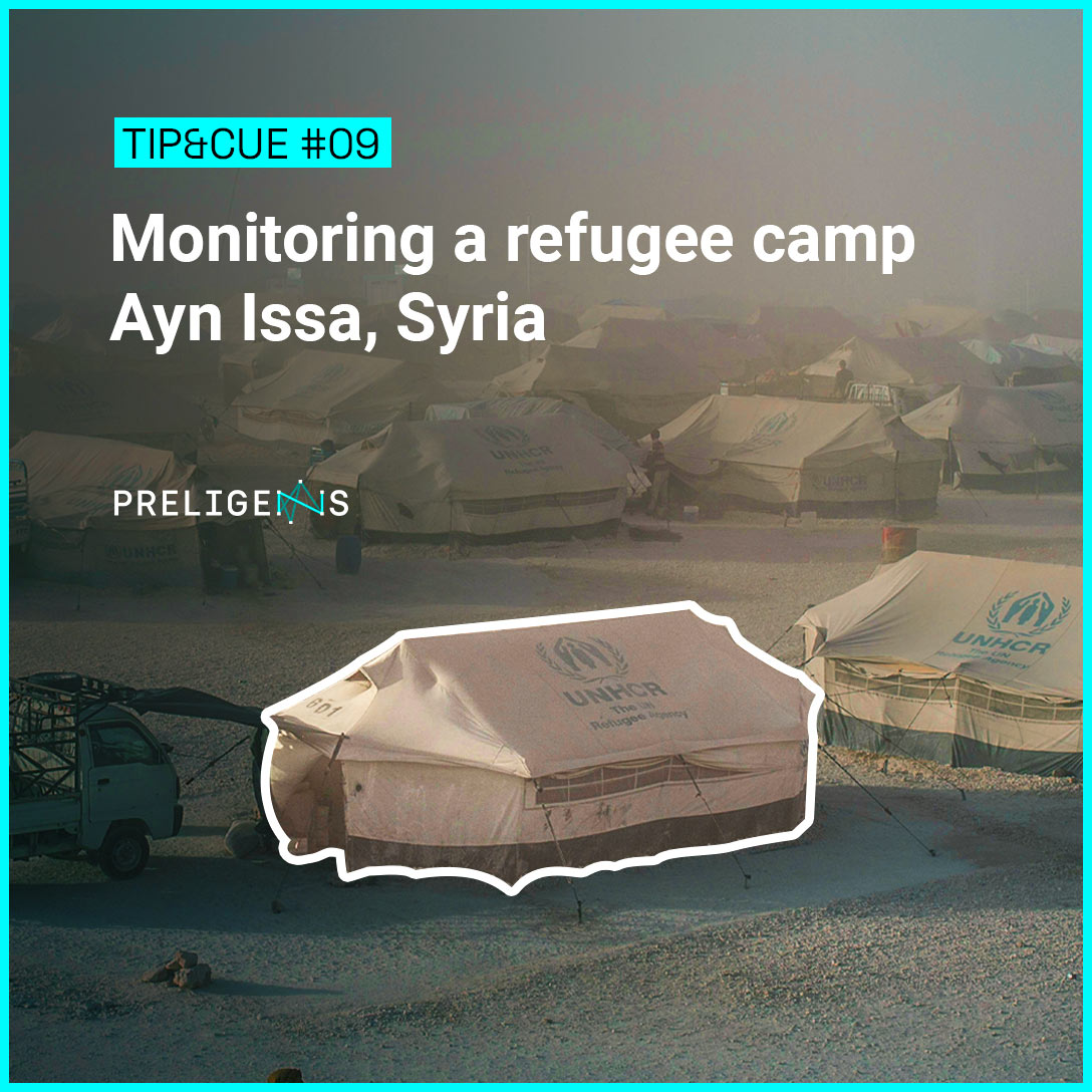 Monitoring a refugee camp, Ayn Issa, Syria
